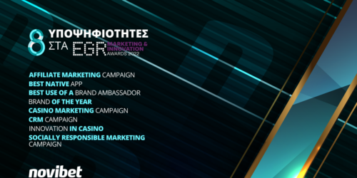 Novibet: Σάρωσε τις υποψηφιότητες στα EGR Marketing & Innovation Awards 2022