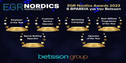 Η BETSSON ΚΕΡΔΙΣΕ 6 ΒΡΑΒΕΙΑ ΣΤΑ EGR NORDICS AWARDS 2023